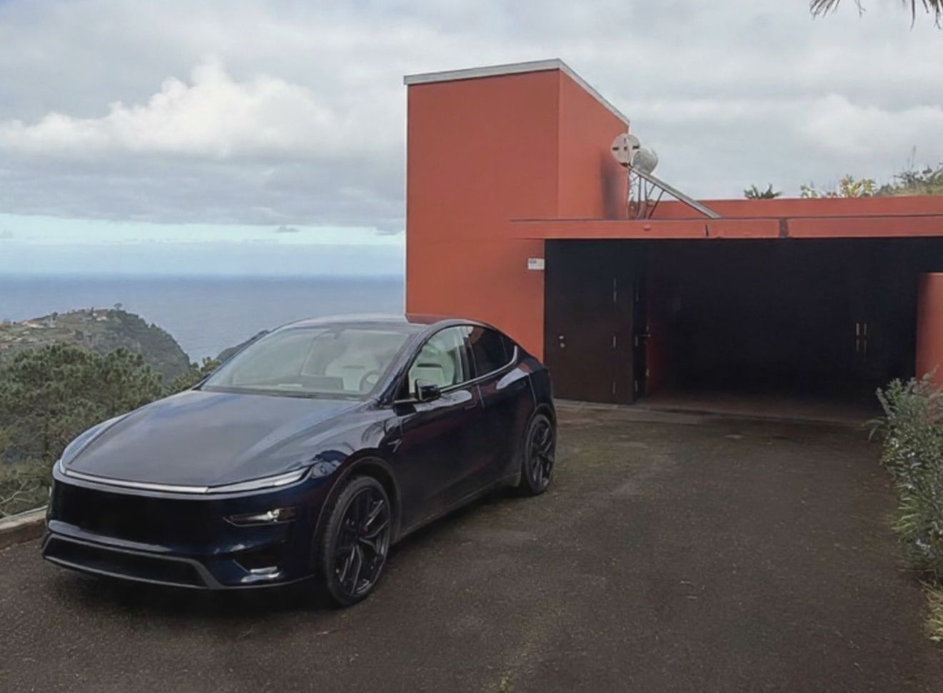 The villa’s car on a forest path on the north coast